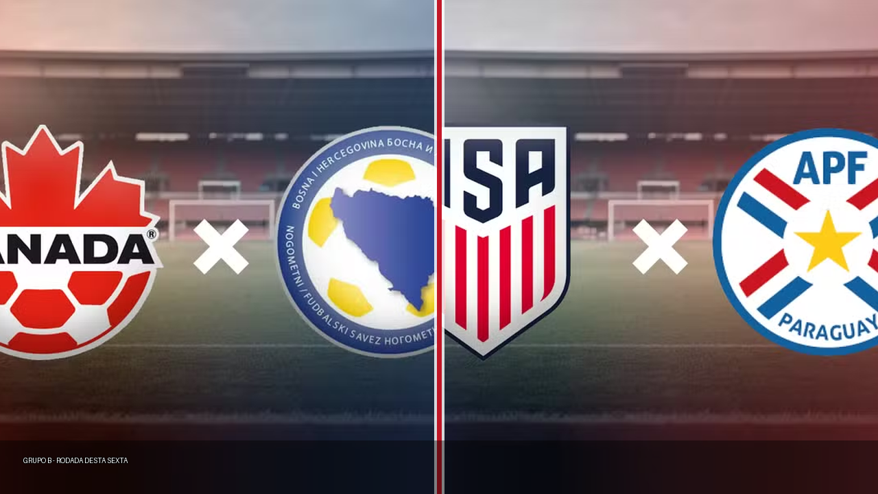 Copa tem Canadá x Bósnia e Estados Unidos x Paraguai nesta sexta