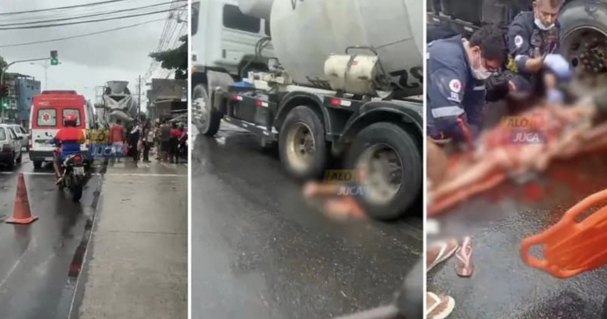 Idosa morre atropelada por caminhão betoneira na Avenida Barros Reis