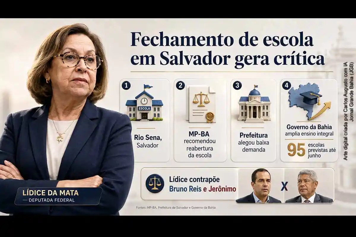 Lídice critica fechamento de escola em Salvador e cobra debate sobre educação